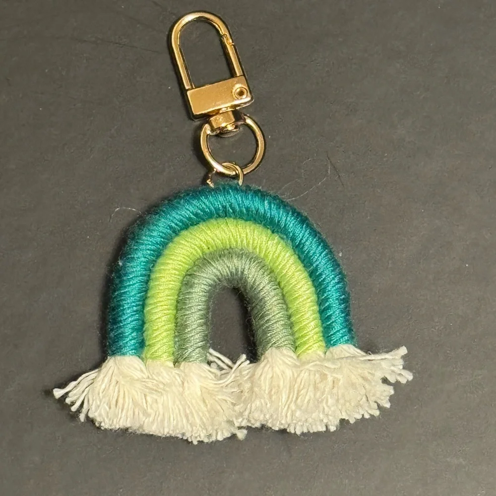 Rainbow Keychain with Tassels